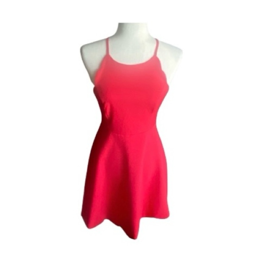 LULUS-STUNNING RED STRAPPY BACK MINI DRESS-SIZE SMALL